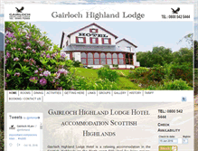 Tablet Screenshot of gairlochhighlandlodge.com